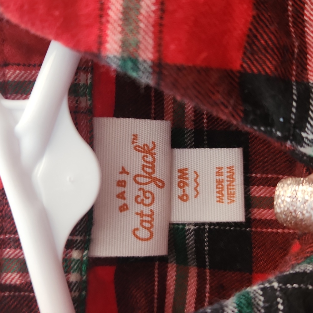 Cat and Jack 6-9 month Flannel Outfit - Picture 2 of 5